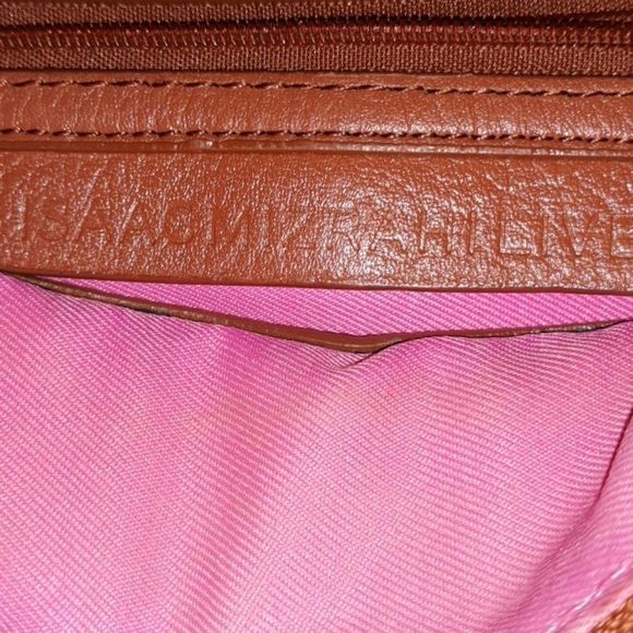 Isaac Mizrahi Live Saddle Brown Leather Purse - Picture 4 of 8